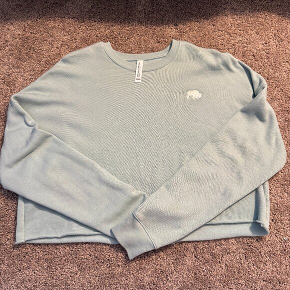 Buffalo Light Sage Green Fleece Sweatshirt – Size Large - Picture 1 of 4